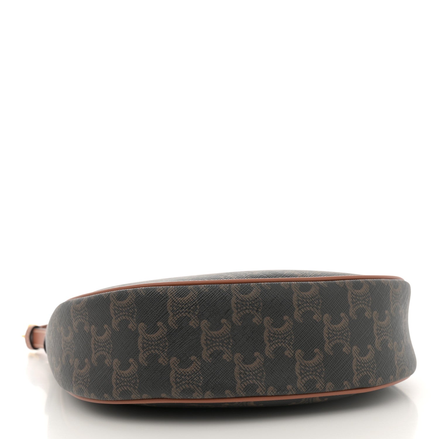 Celine Calfskin Triomphe Canvas Small Heloise Shoulder Bag Tan 4 of 11