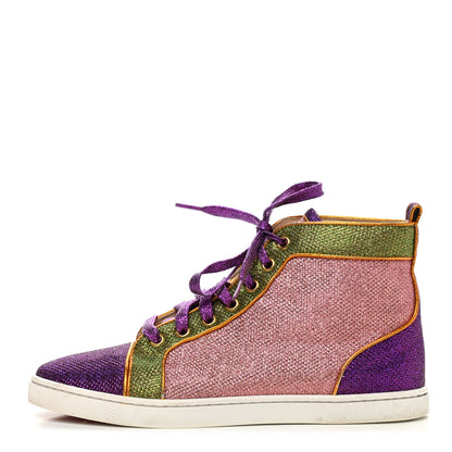 Christian Louboutin Bip Bip Glitter Womens Orlato Flat Sneakers 37 Multicolor 1 of 12