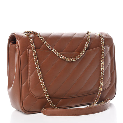 Chanel Lambskin Quilted Jumbo Coco Vintage Flap Brown 4 of 12