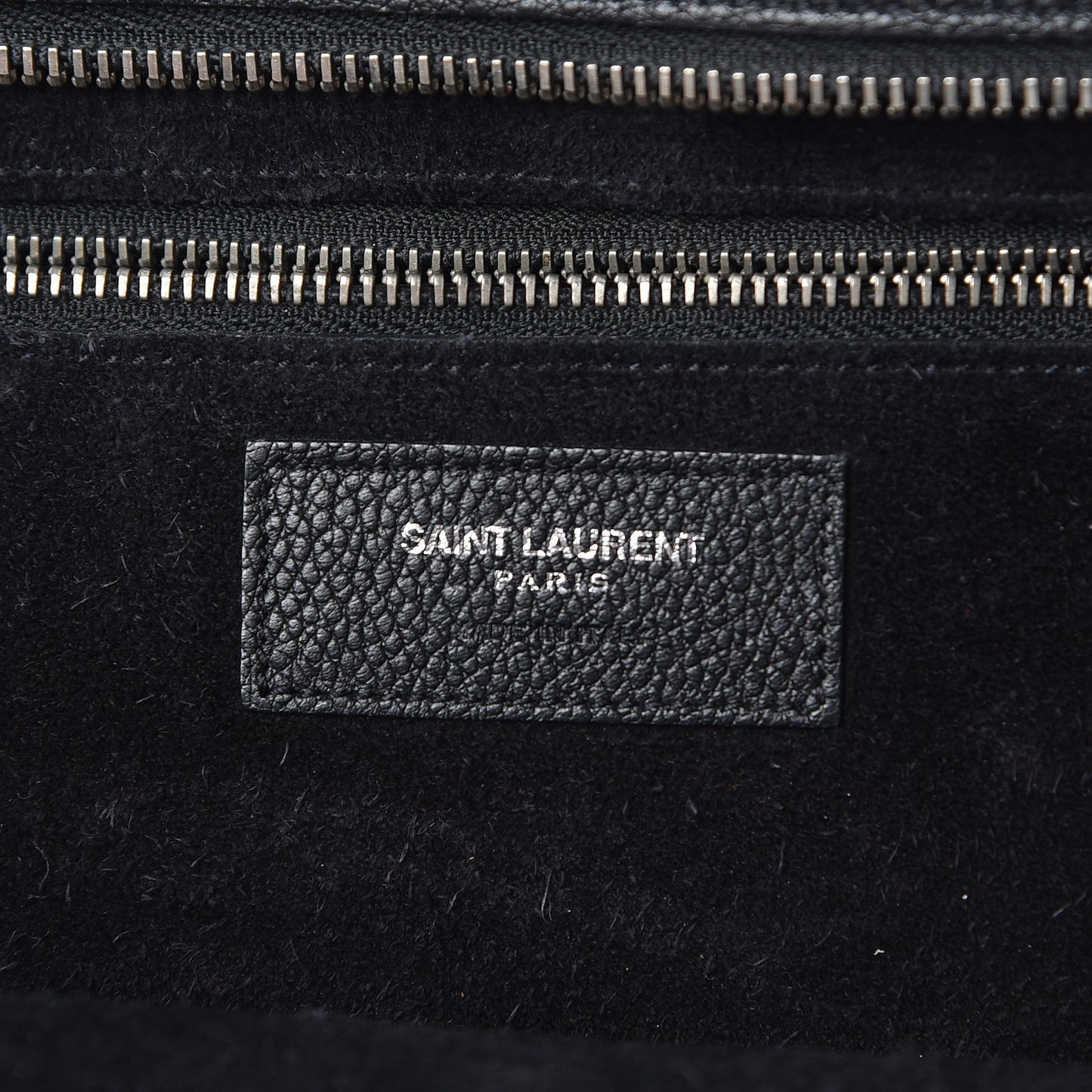 Grained Calfskin Medium Rive Gauche Cabas Black