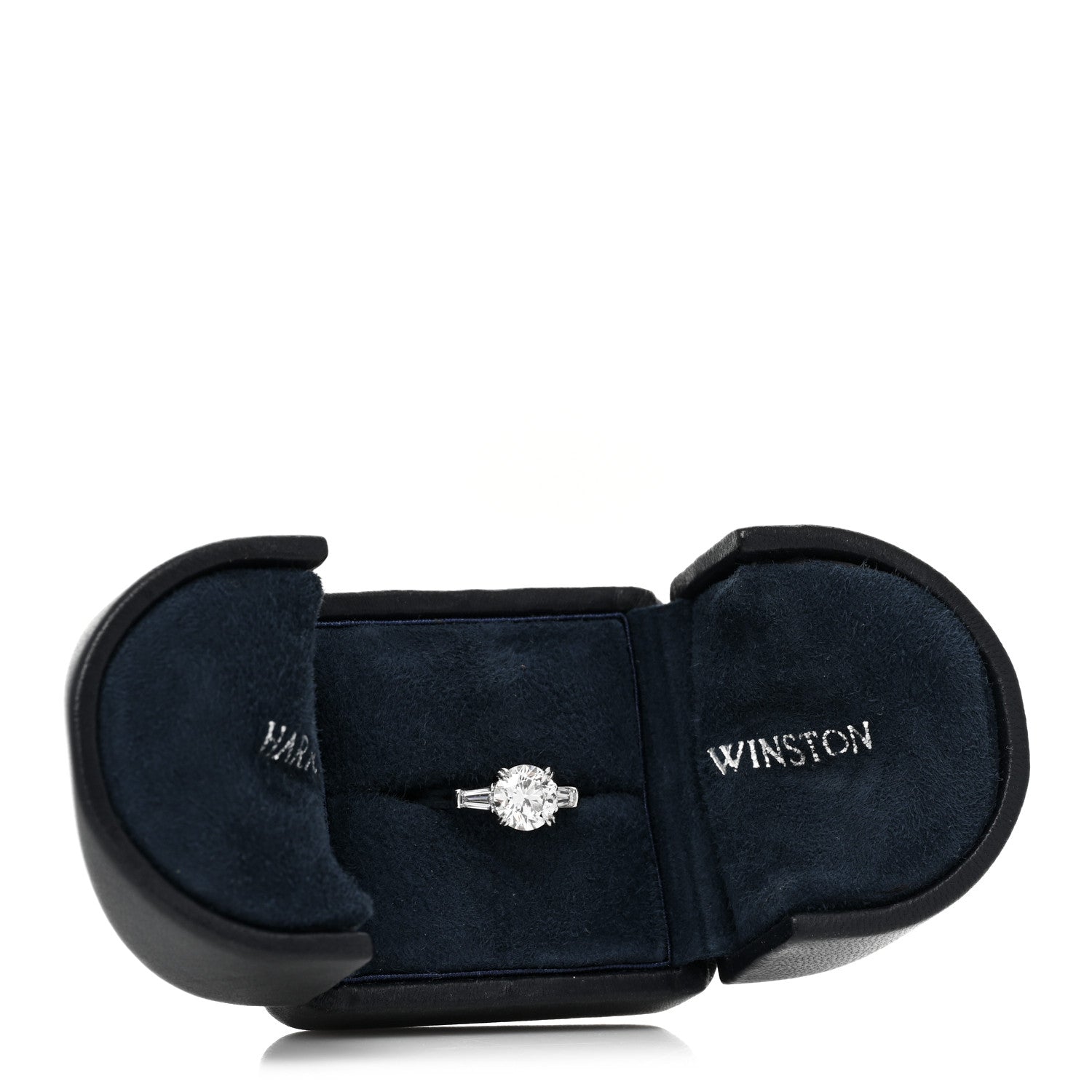 Harry Winston Platinum Diamond 1.40ct Classic Winston Round Brilliant Engagement Ring 51 5.75 6 of 6