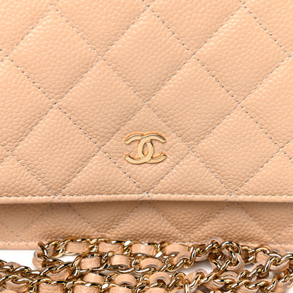 Chanel Caviar Quilted Wallet On Chain WOC Beige 11 of 14