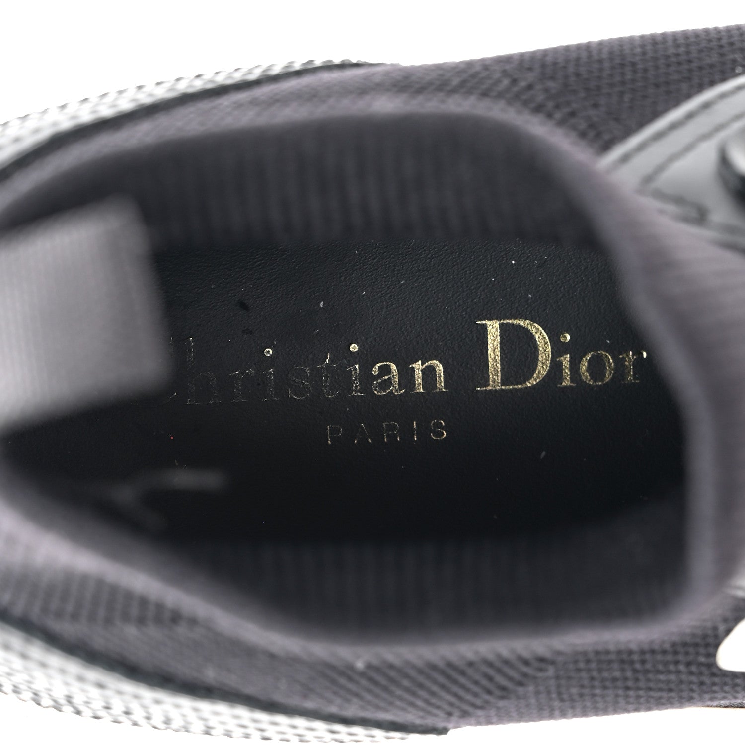 Christian Dior Technical Knit Calfskin Womens Walk'N'Dior High Top Sneakers 38.5 Black 7 of 12
