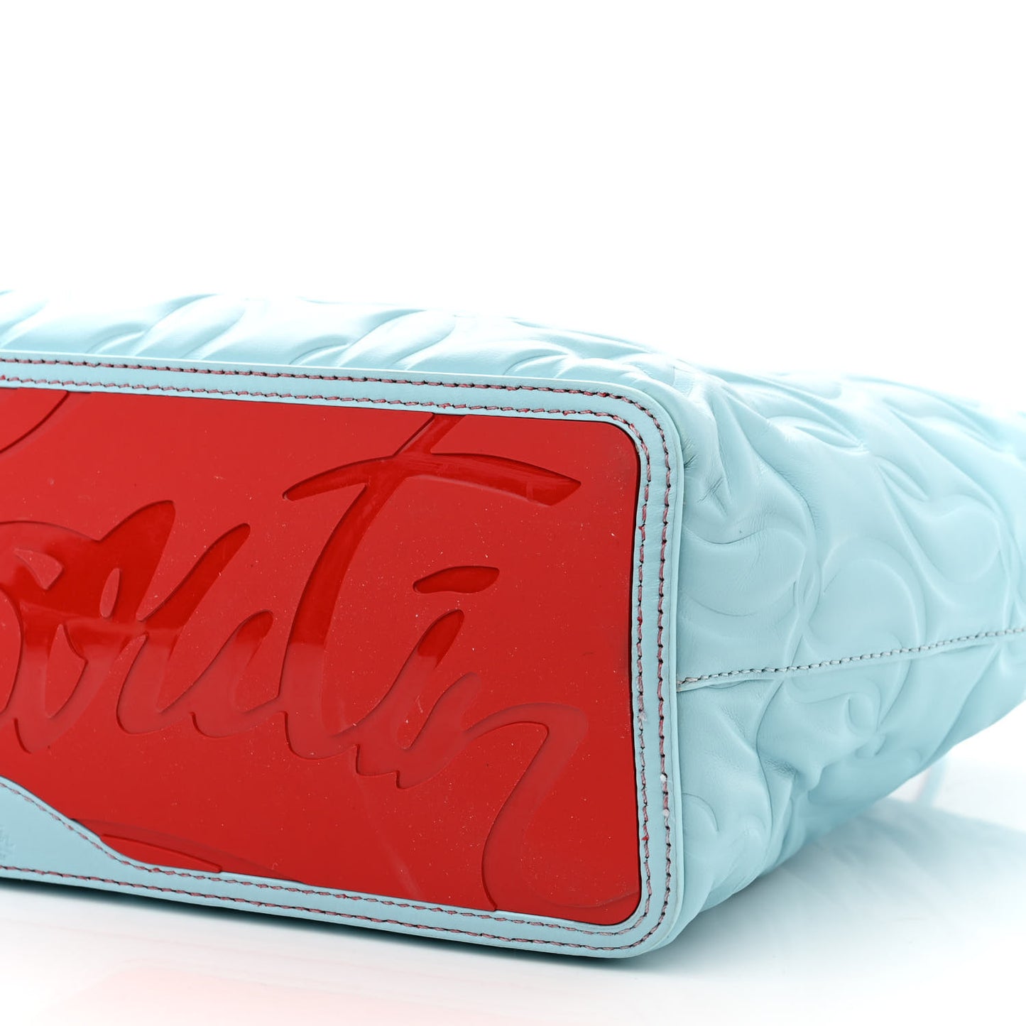 Nappa Embossed East West Cabata Tote Mineral