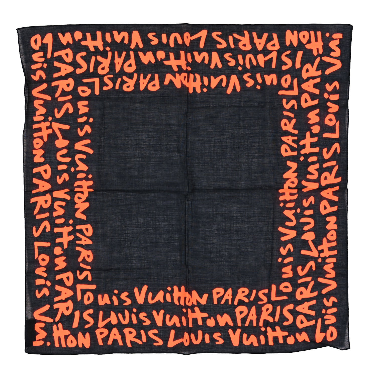 Louis Vuitton Cotton Graffiti Bandana Orange 1 of 3