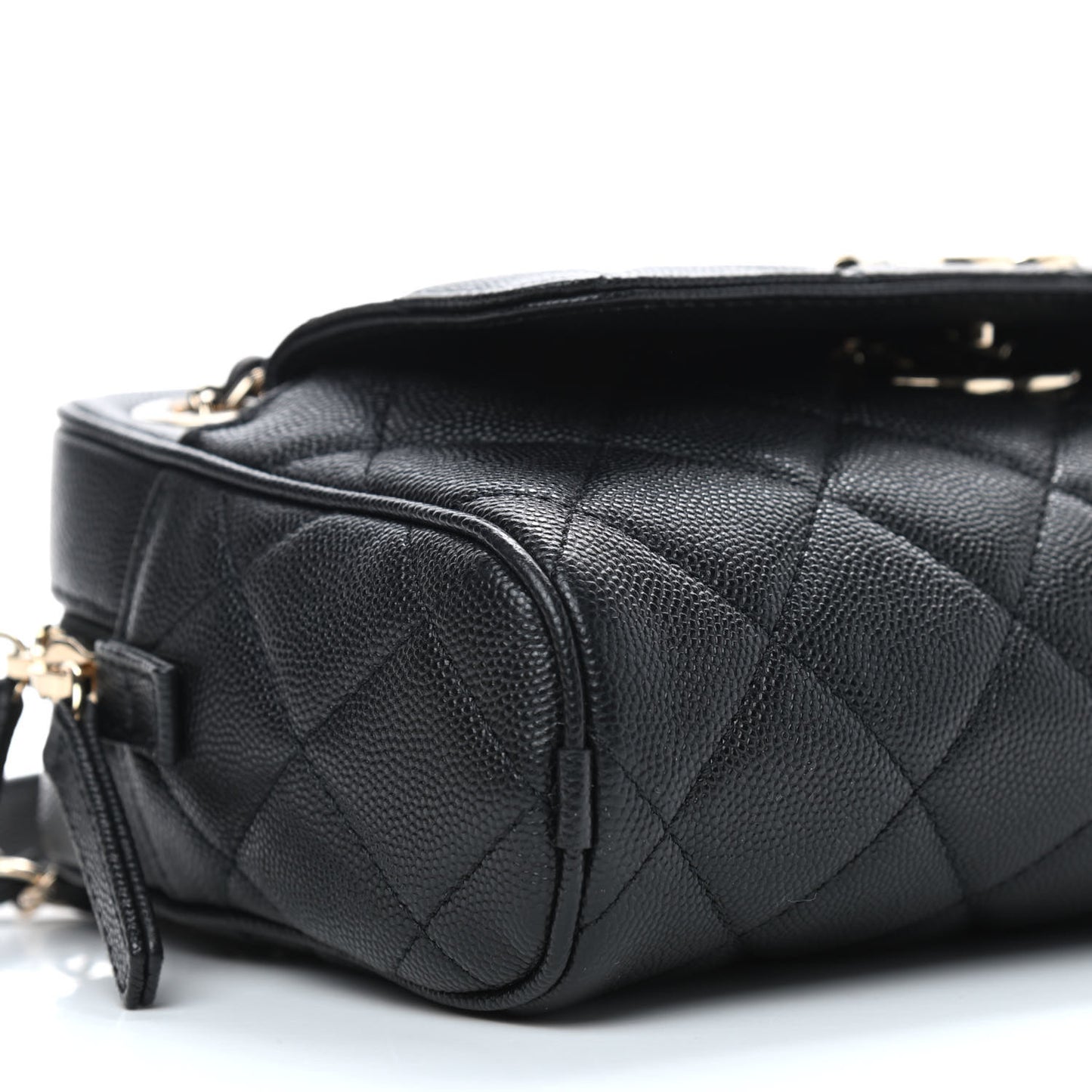 Caviar Quilted Small In & Out Camera Case Black