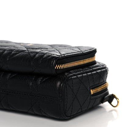 Christian Dior Supple Calfskin Caro Double Pouch Black 11 of 13