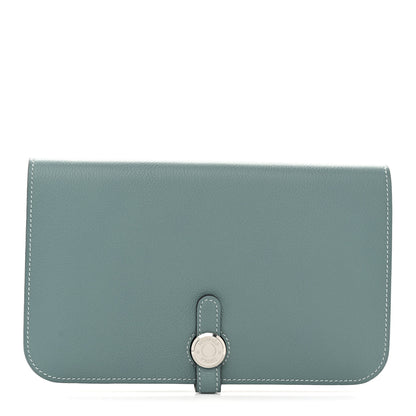 Hermes Evercolor Dogon Duo Wallet Ciel 1 of 11