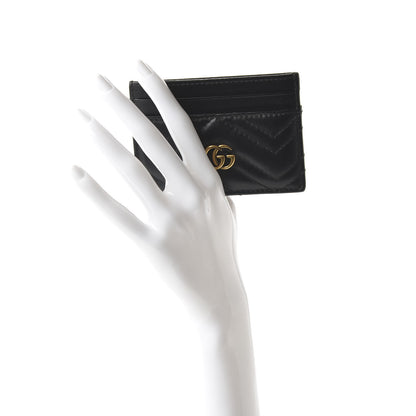 Gucci Calfskin Matelasse GG Marmont Card Holder Black 2 of 8