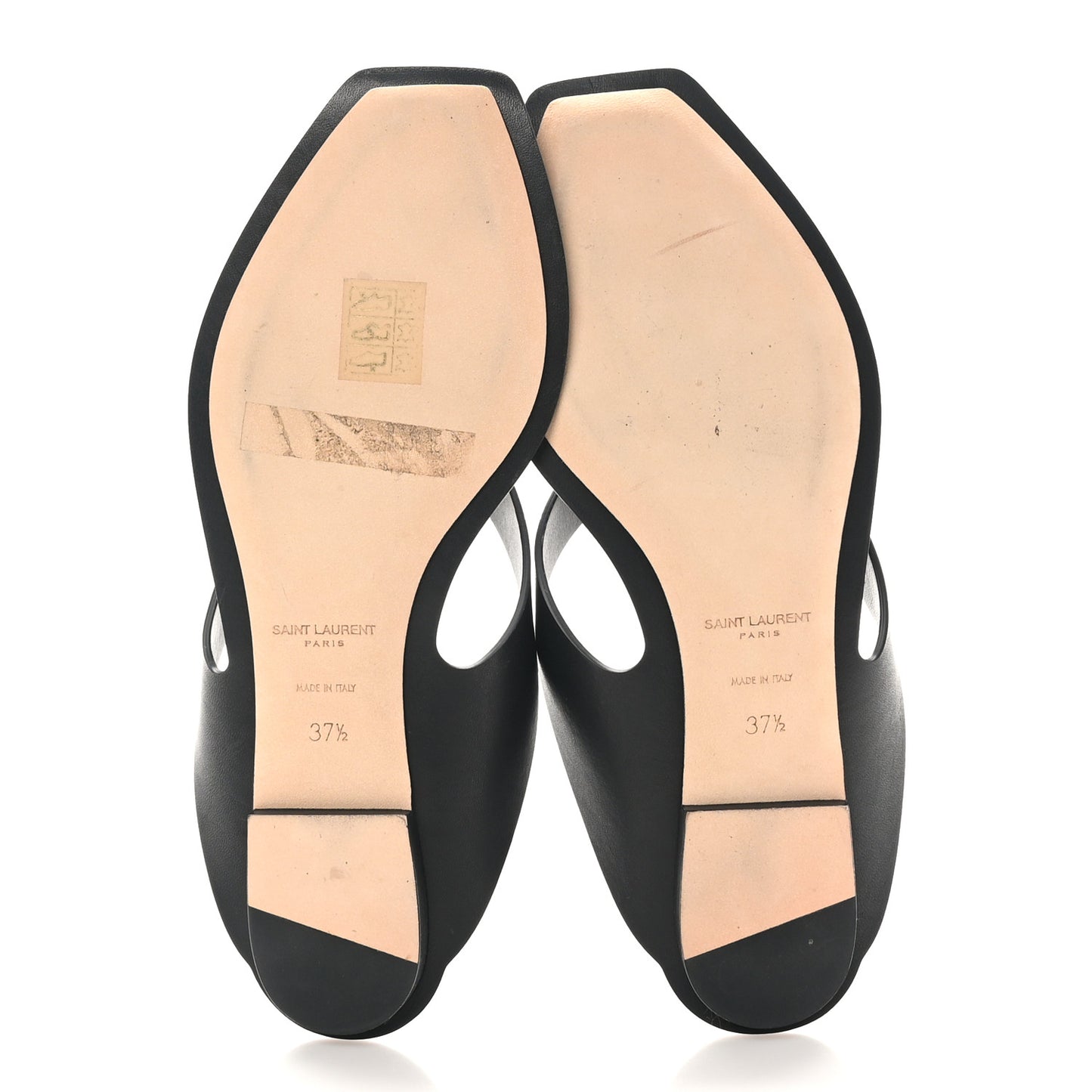 Calfskin Tower 05 Slide Sandals 37.5 Black