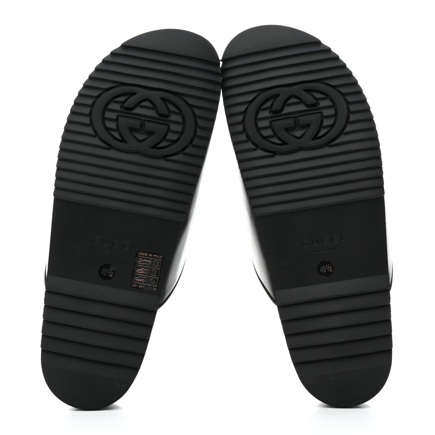 Jakarta Calfskin Womens Horsebit Slippers 40.5 Black