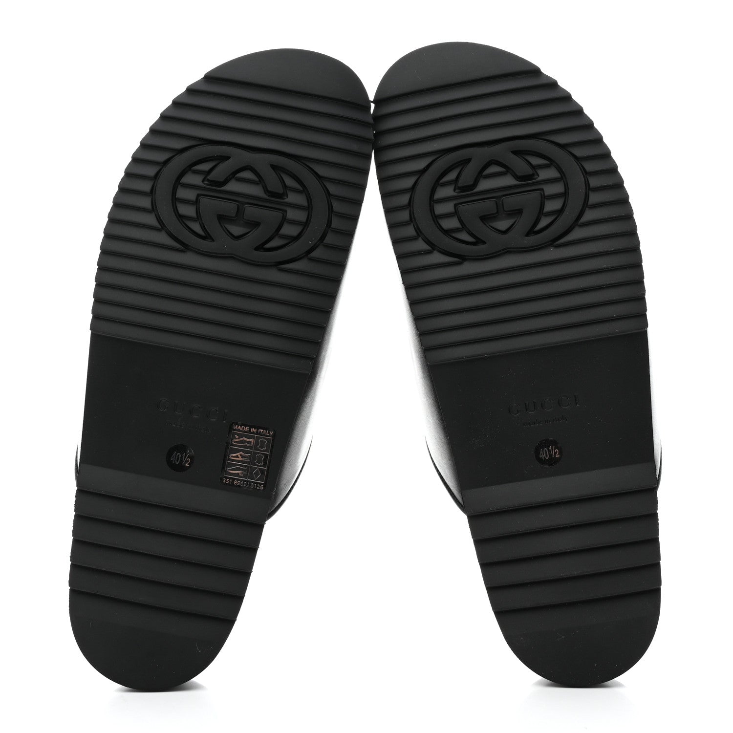 Gucci Jakarta Calfskin Womens Horsebit Slippers 40.5 Black 5 of 8