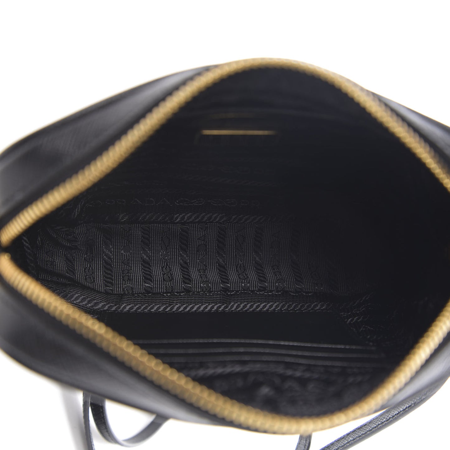 Saffiano Lux Small Camera Crossbody Bag Black