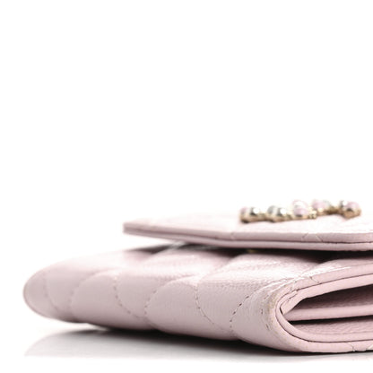 Chanel Caviar Quilted Coco Candy Card Holder On Chain Light Pink 11 of 19