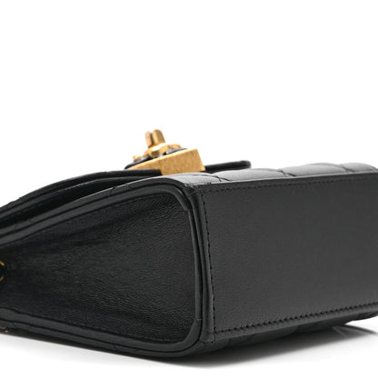 Chanel Lambskin Plexiglass Quilted Coco Love Clutch With Chain Black 10 of 11