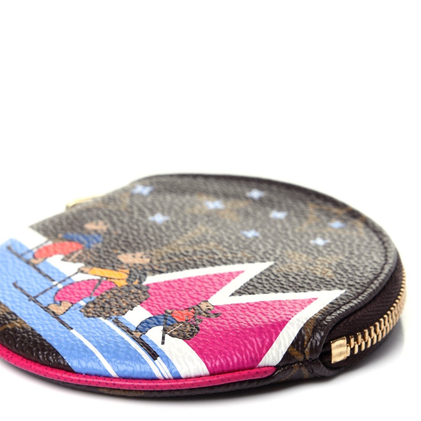Monogram 2018 Christmas Animation Round Coin Purse