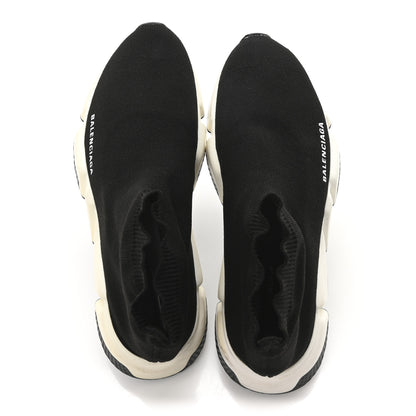 Balenciaga Neoprene Knit Womens Speed Sneakers 40 Black White 5 of 8