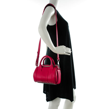 Alexander Wang Pebbled Lambskin Mini Rockie Fuchsia Rhodium Hardware 2 of 6