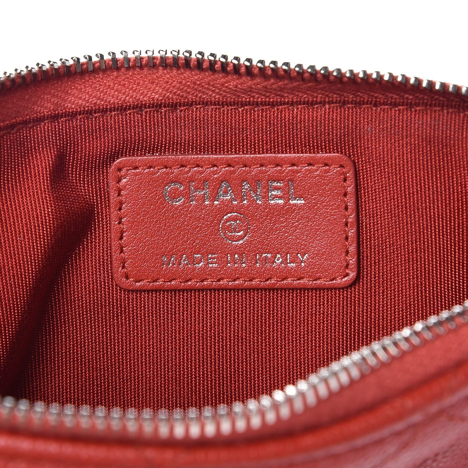 Chanel Caviar Quilted Classic Flat Wallet Pouch Red 6 of 11