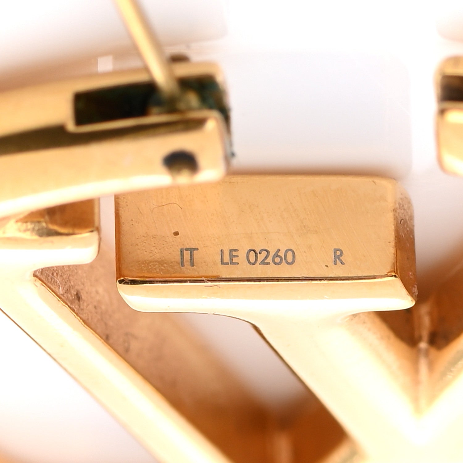 Louis Vuitton Metal Louise Hoop Earrings Gold 5 of 7
