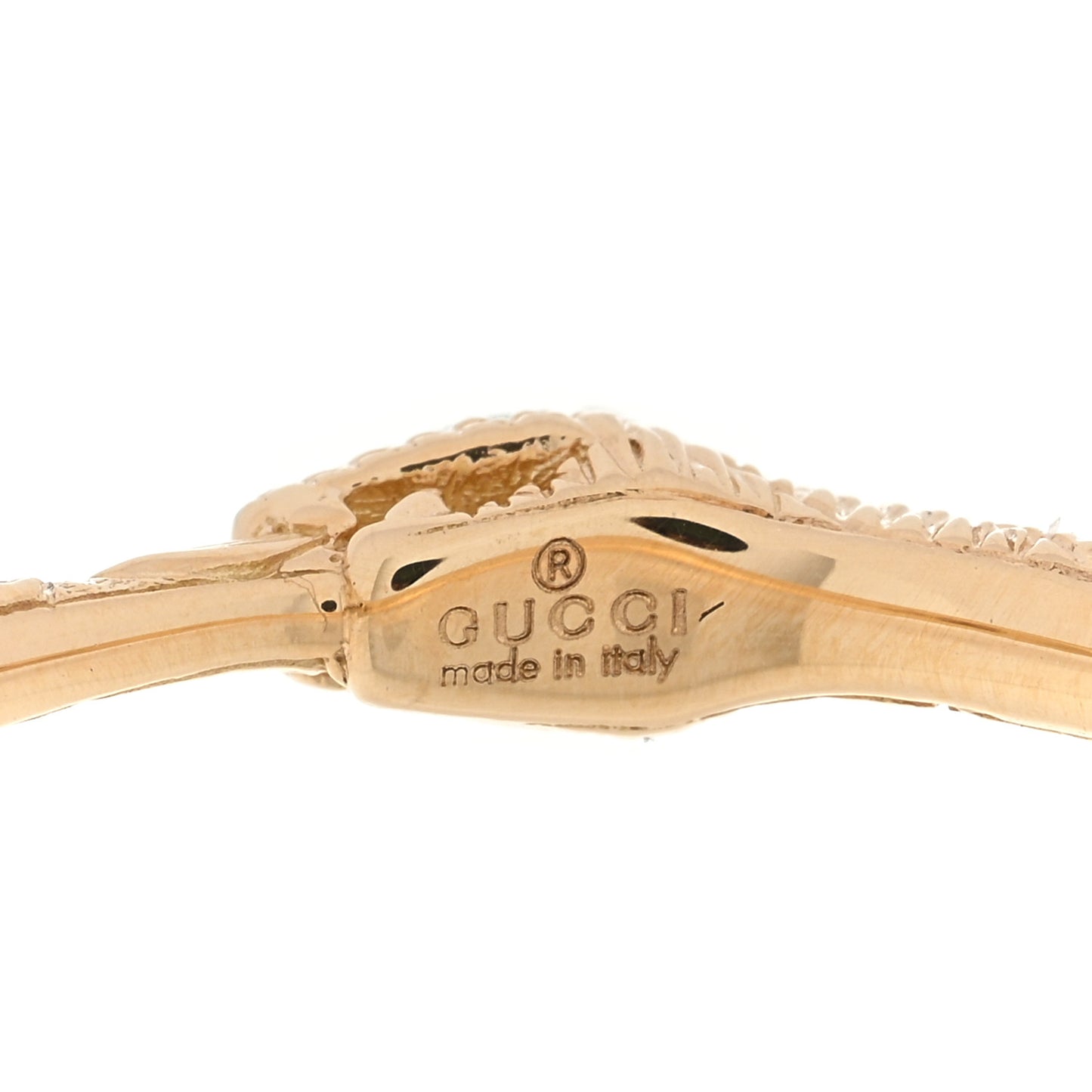 18K Yellow Gold Emerald Ouroboros Snake Ring 53 6.5