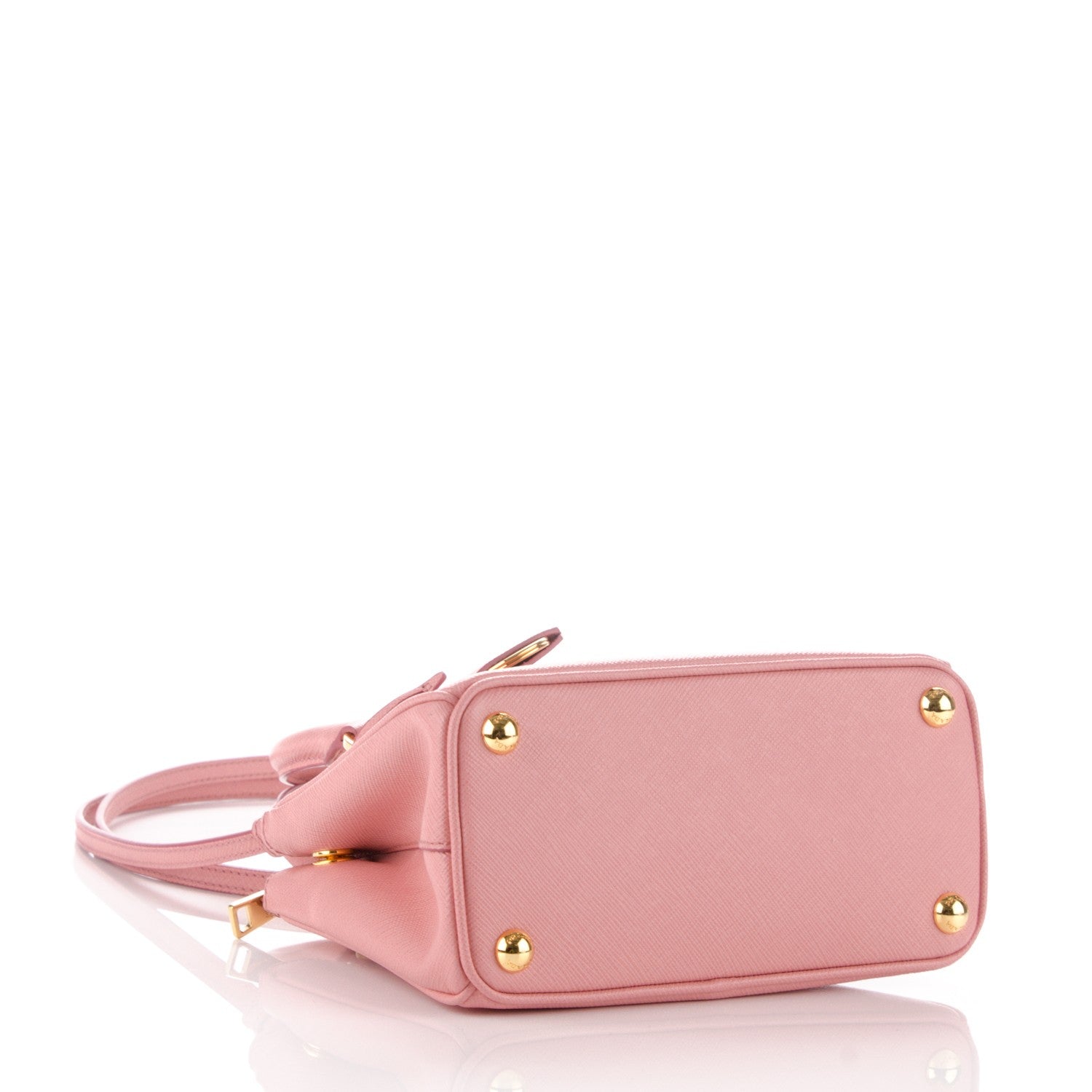 Prada Saffiano Mini Galleria Double Zip Tote Geranio 4 of 6