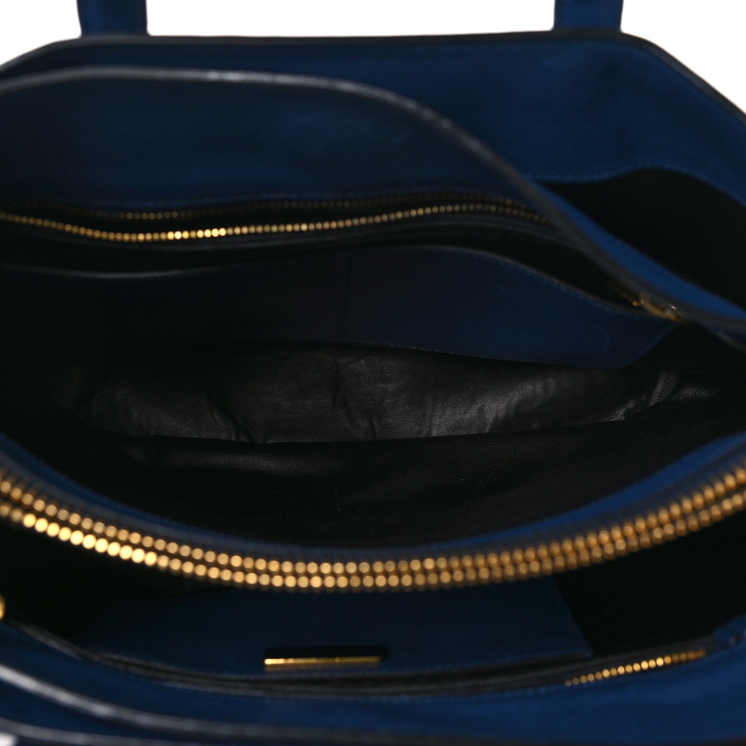 Prada Saffiano Soft Triple Pocket Tote Bluette 5 of 9