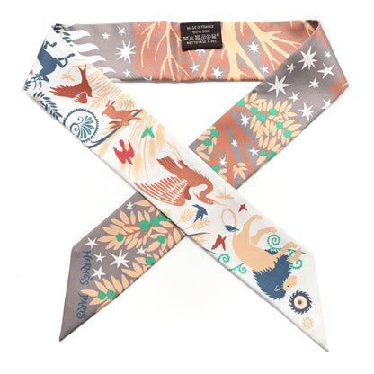 Hermes Silk Le Charme D Orphee Twilly Etoupe Creme Vert 2 of 8