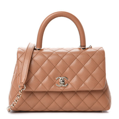 Chanel Caviar Quilted Mini Coco Handle Flap Brown 1 of 11