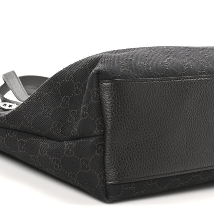 Gucci Monogram Denim Large Tote Dark Brown 9 of 10