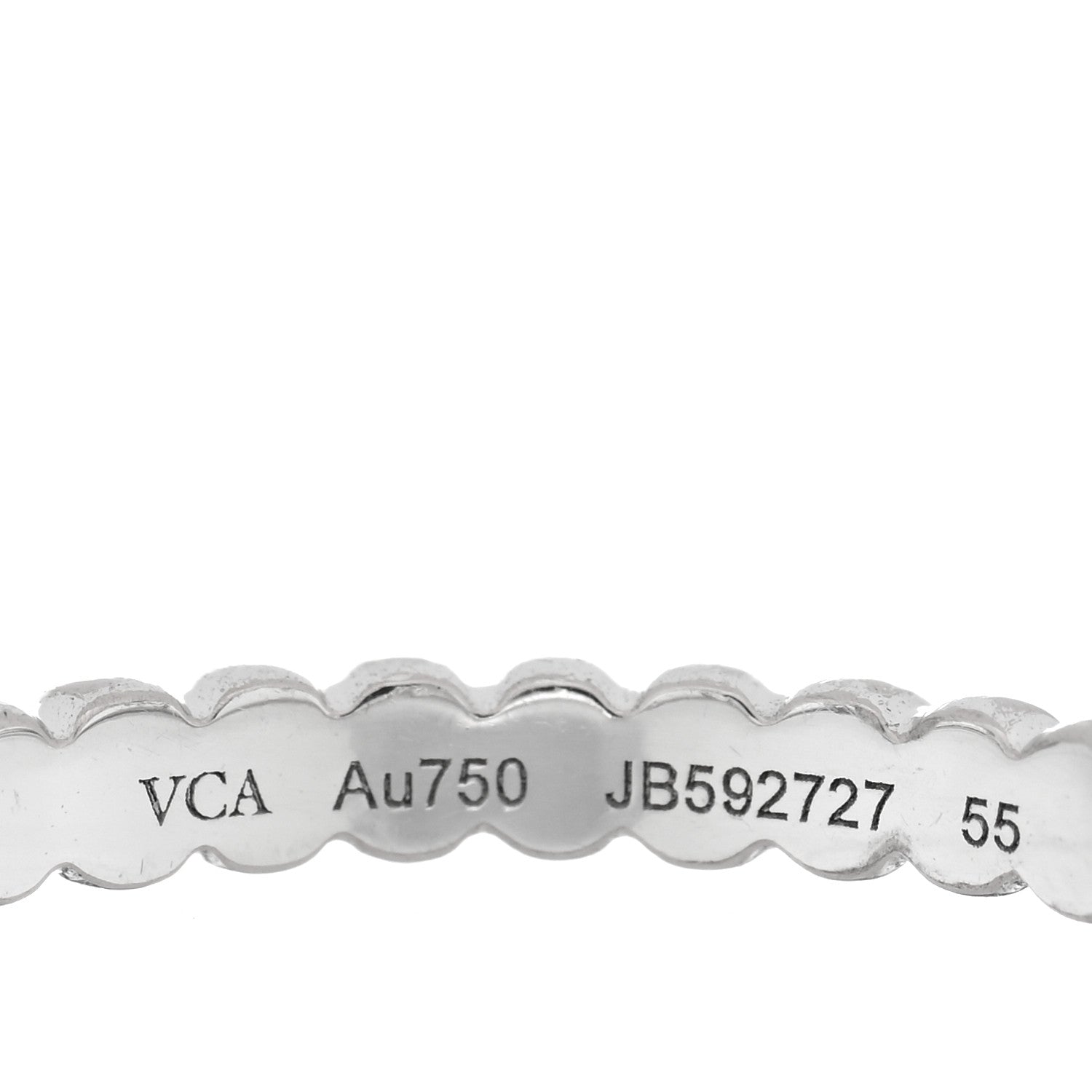 Van Cleef & Arpels 18K White Gold Small Perlee Ring 55 7.25 4 of 4