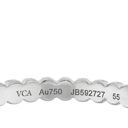 Van Cleef & Arpels 18K White Gold Small Perlee Ring 55 7.25 4 of 4