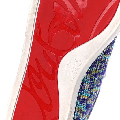 Christian Louboutin Crystal Metallic Suede Woven Lurex Gondolastrass Sneakers 38 Version Digitale 8 of 13