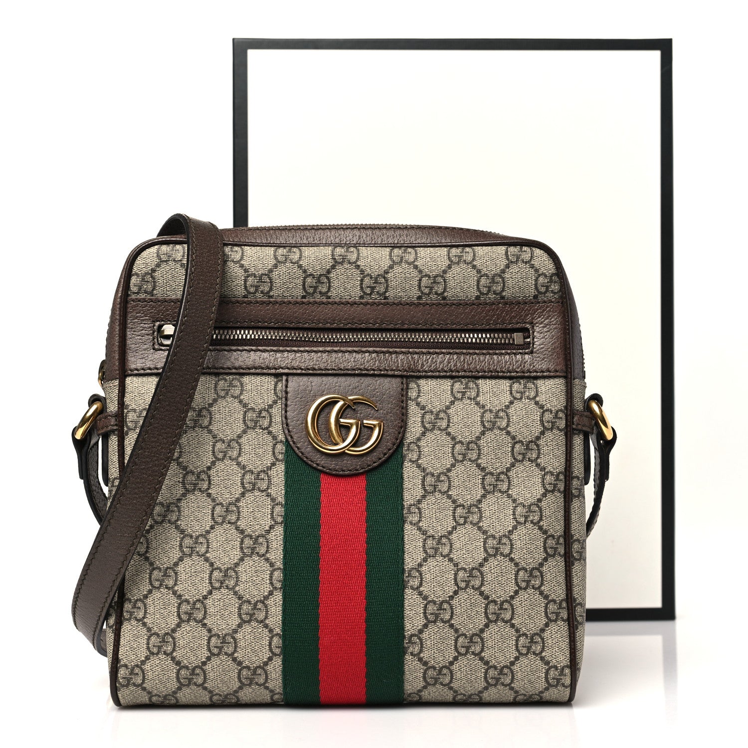 Gucci GG Supreme Monogram Web Small Ophidia Messenger Bag Brown 13 of 13