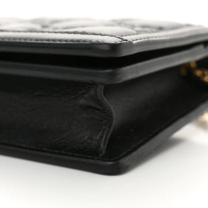 Gucci Calfskin GG Matelasse Chain Wallet Black 9 of 10