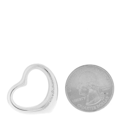 Tiffany Sterling Silver 27mm Elsa Peretti Open Heart Pendant 2 of 4