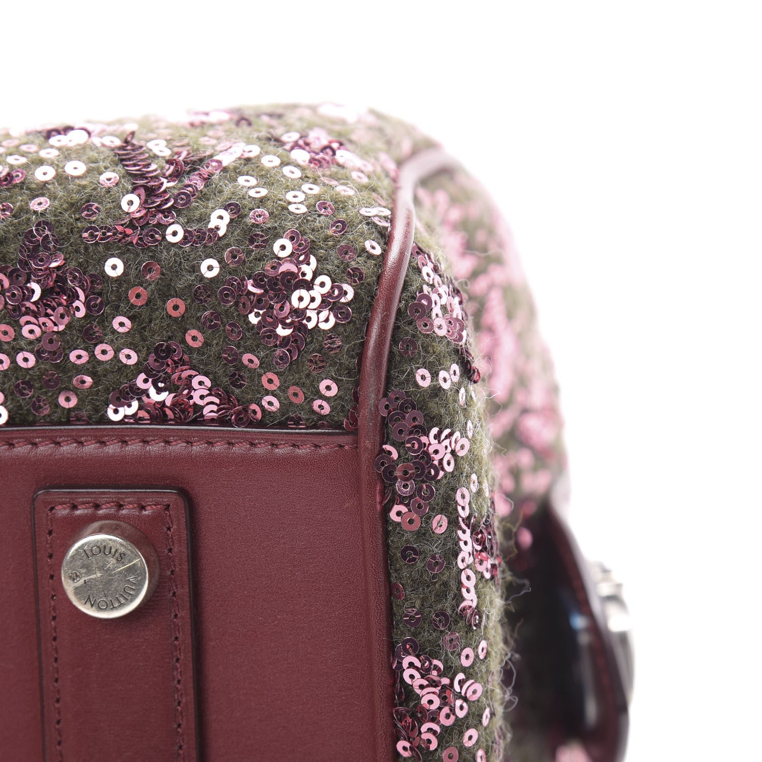 Louis Vuitton Sequin Monogram Sunshine Express Speedy Burgundy 11 of 17