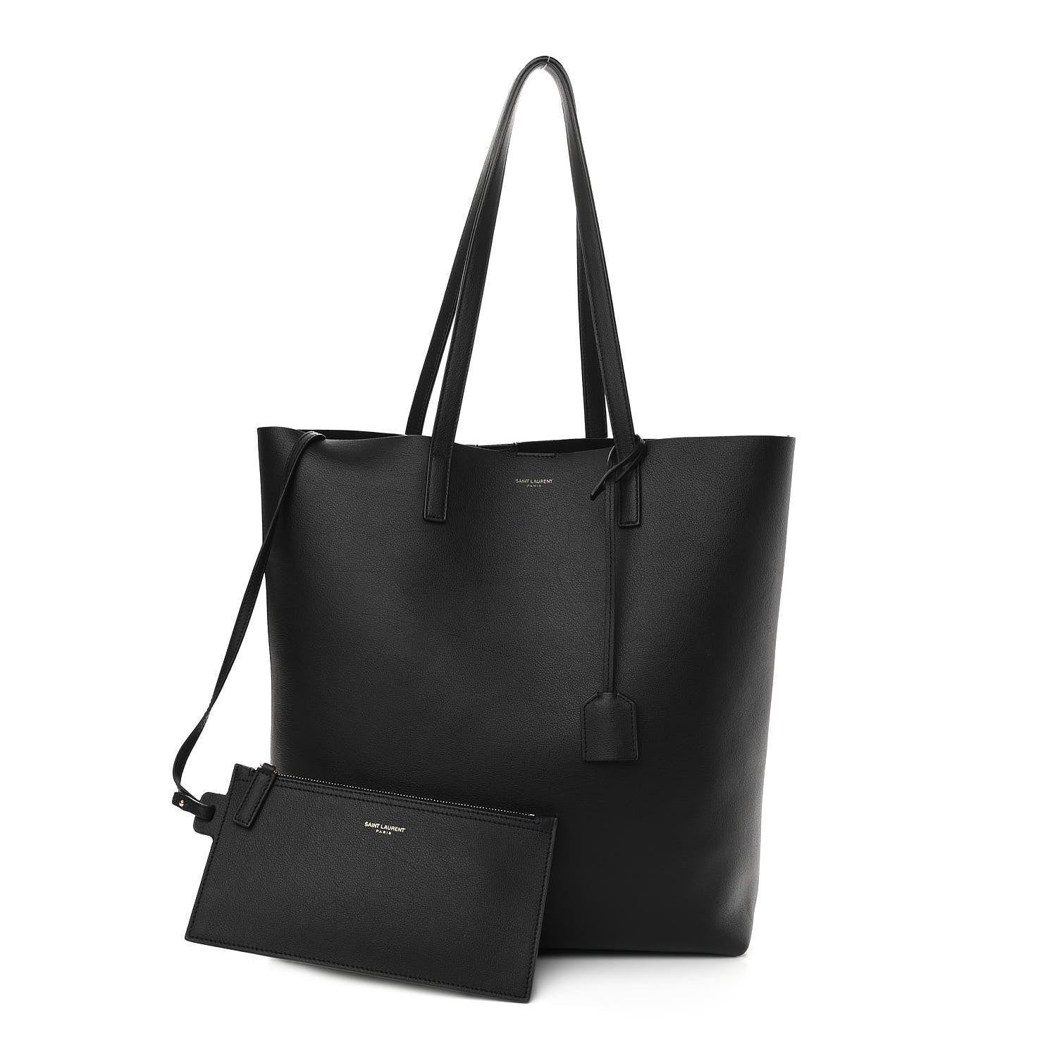 Saint Laurent Calfskin Medium Shopper Tote Black 1 of 11