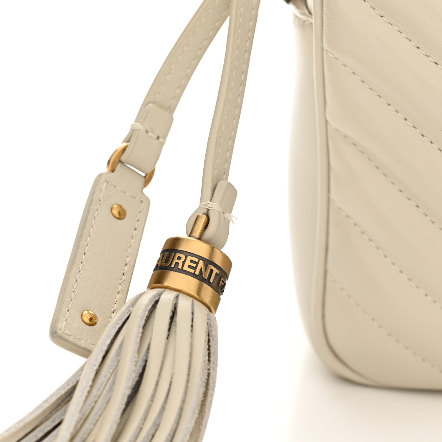 Saint Laurent Calfskin Matelasse Monogram Lou Camera Bag Crema Soft 11 of 11