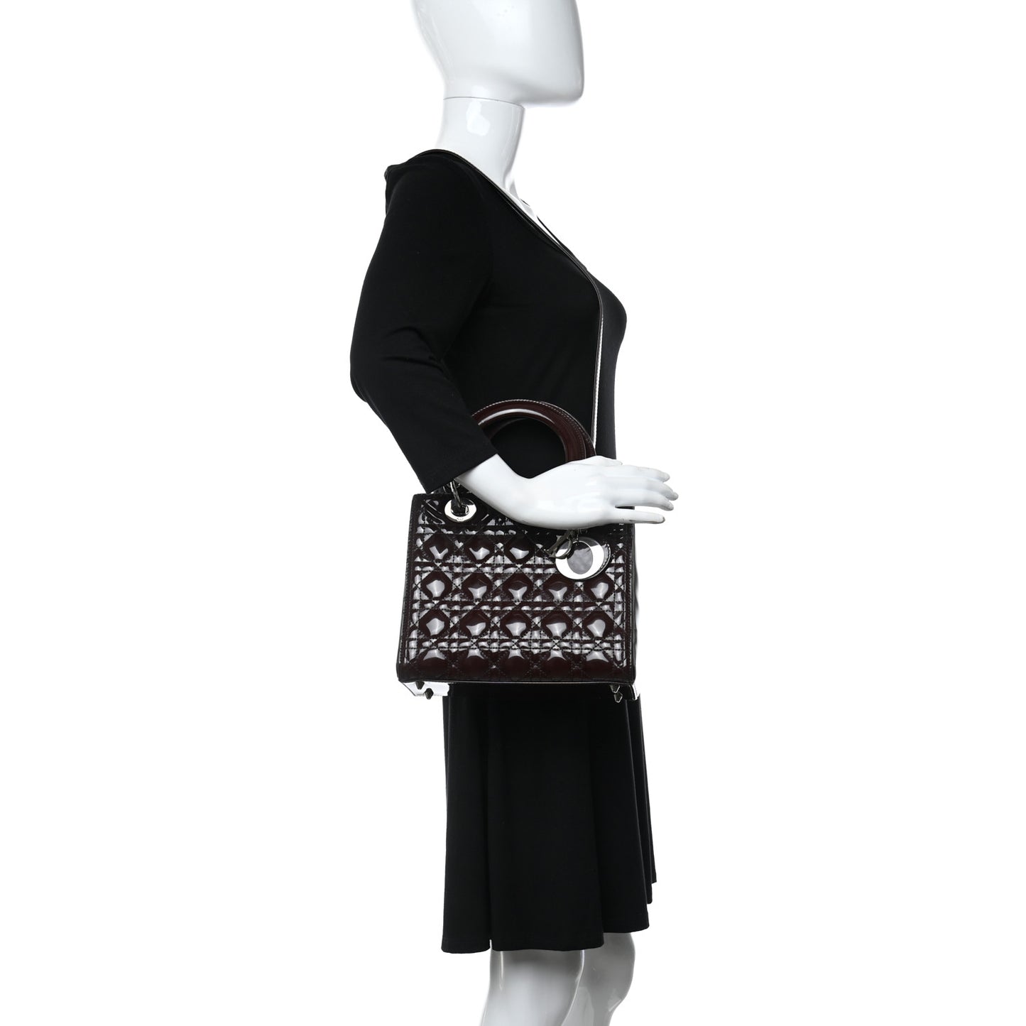 Patent Cannage Medium Lady Dior Purple