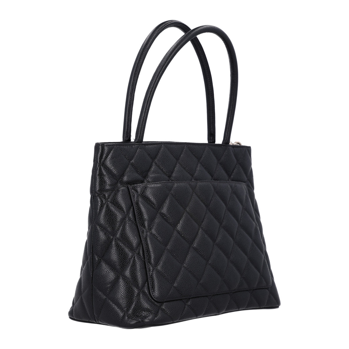 Caviar Quilted Medallion Tote Black