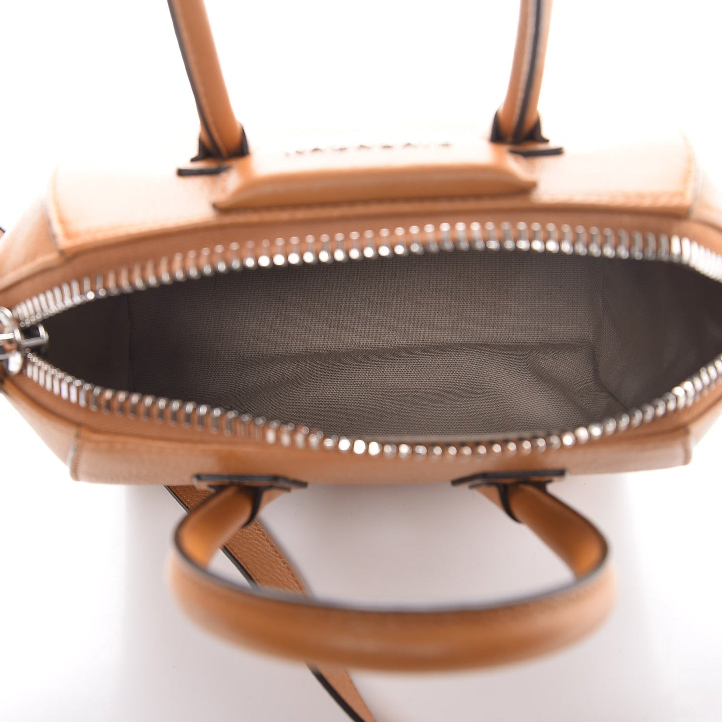 Sugar Goatskin Mini Antigona Caramel Brown