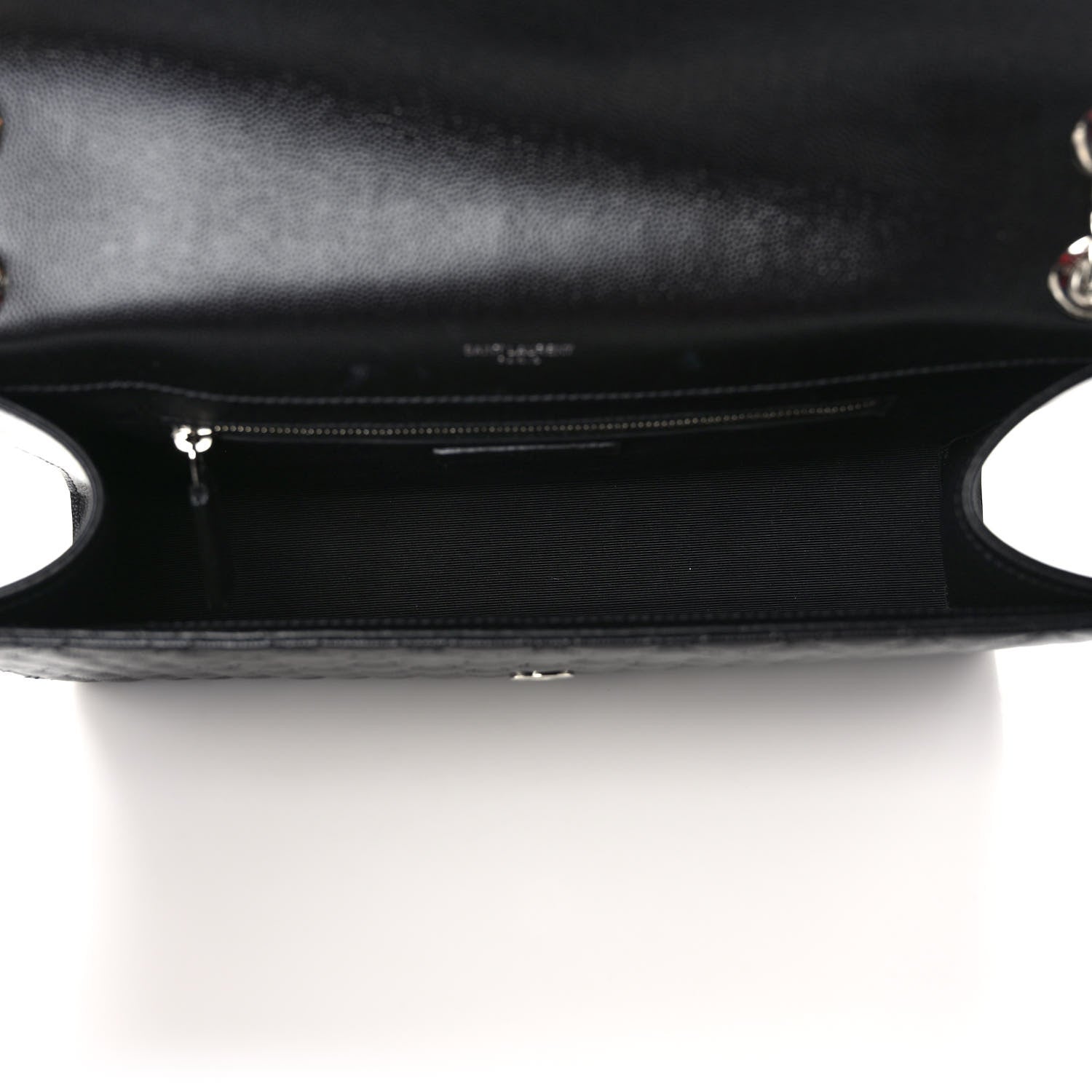 Saint Laurent Grain De Poudre Textured Mixed Matelasse Large Triquilt Monogram Satchel Black 5 of 10