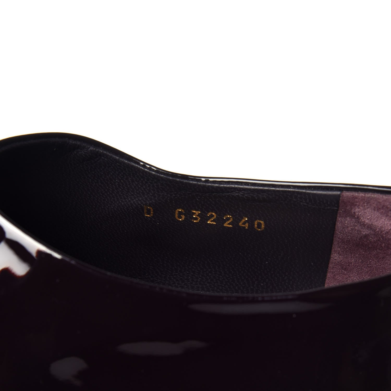 Chanel Patent Calfskin Pearl CC Lace Up Oxfords 39.5 Burgundy Black 9 of 10