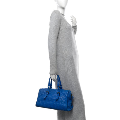 Bottega Veneta Nappa Intrecciato Boston Signal Blue 2 of 12