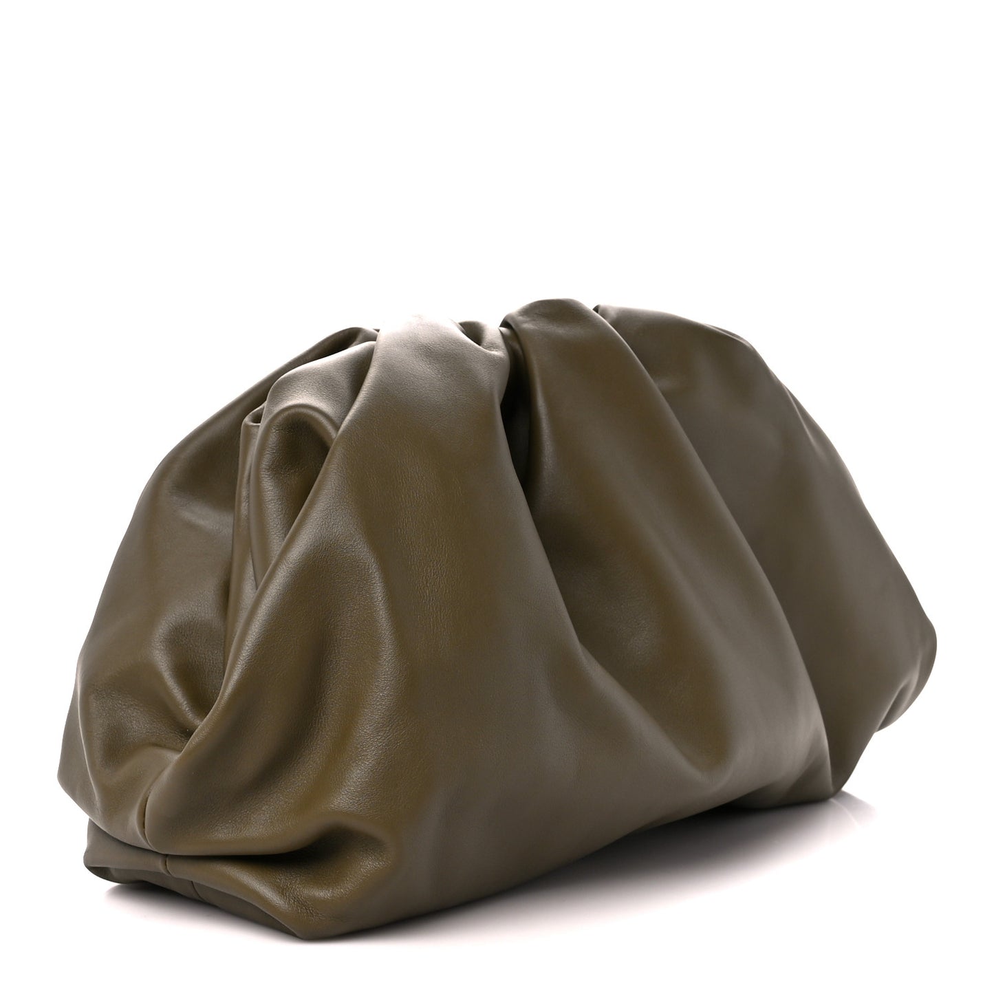 Smooth Butter Calf The Pouch Oversized Clutch Mud