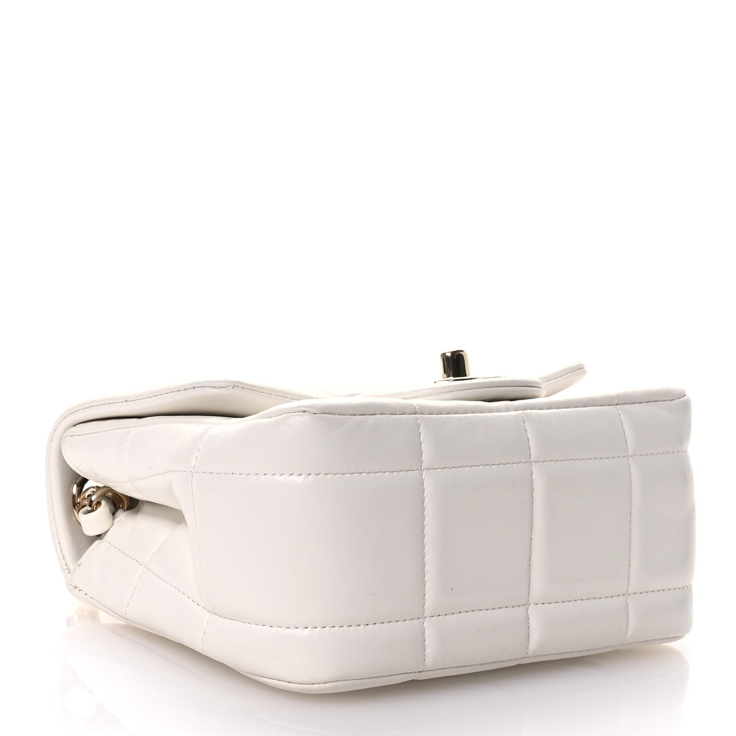 Chanel Lambskin Resin Crystal Square Quilted Monacoco Mini Square Flap White 4 of 10