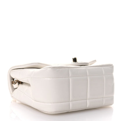 Chanel Lambskin Resin Crystal Square Quilted Monacoco Mini Square Flap White 4 of 10