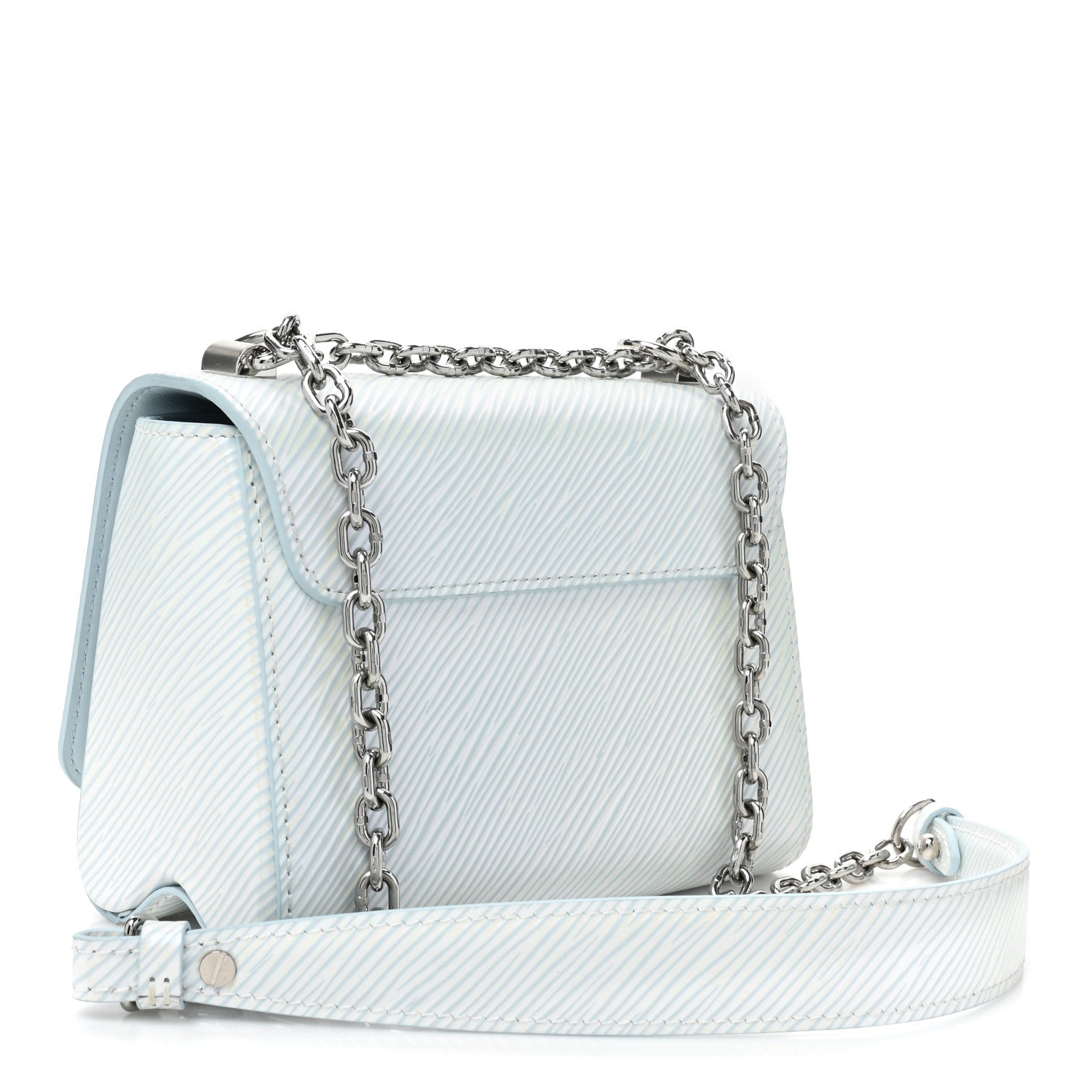 Louis Vuitton Epi Chain Shoulder Bag Icy Blue 4 of 10