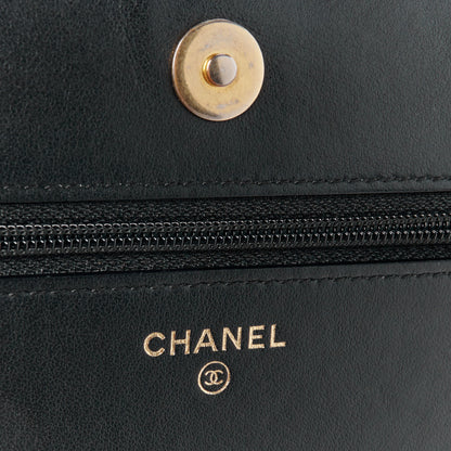Chanel Caviar Quilted Boy Wallet On Chain WOC Black 6 of 11
